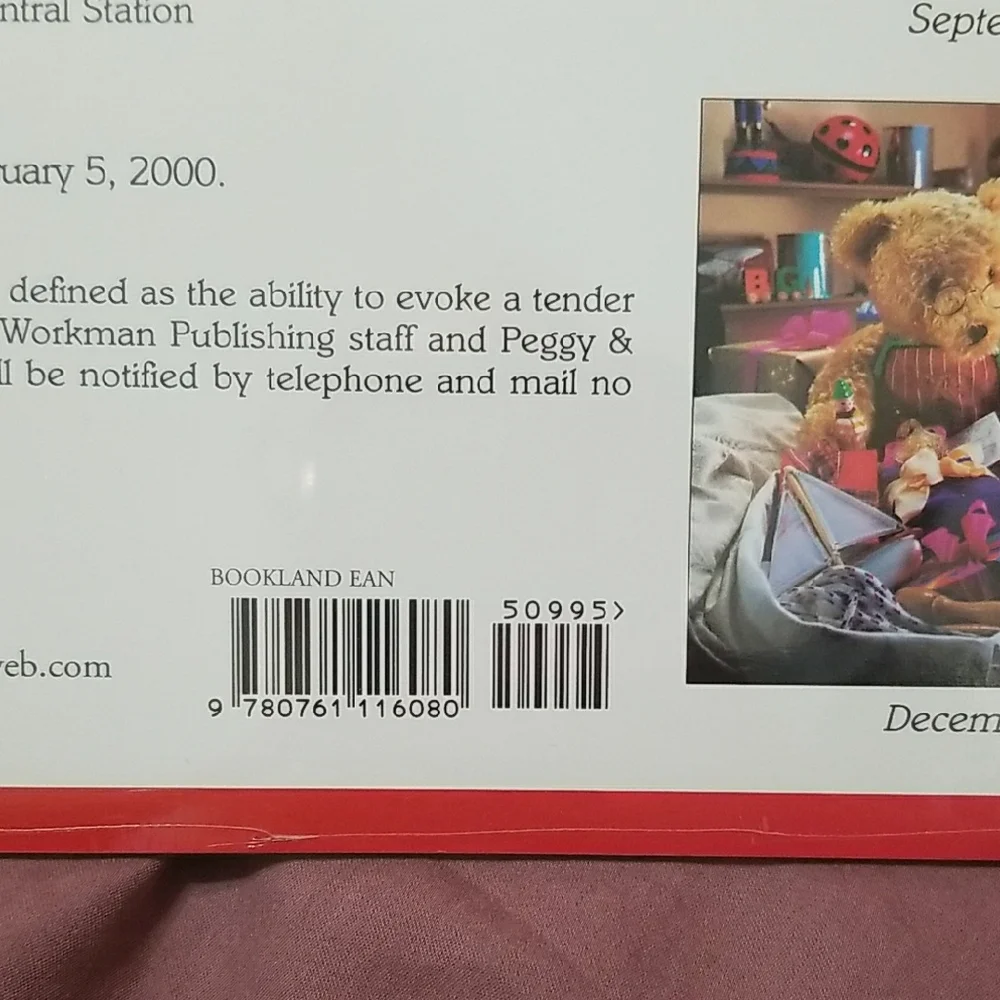 Vintage Teddy Bear Calendar 2000
